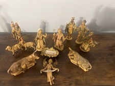 Vintage Italian Nativity Set 12 Pc Depose Italy Figures Missing Baby Jesus