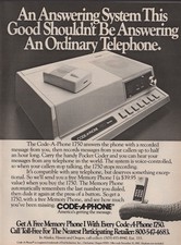 1979 ad #128 Code-a-Phone 1750 answering machine anaglog telephone