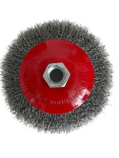 Kegelb&uuml;rsten Drahtb&uuml;rsten 125mm gewellt B&uuml;rste Rundb&uuml;rste f. Winkelschleifer 3x
