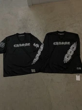 Chrome Heart Mesh Long Sleeve Jersey Black Size Large