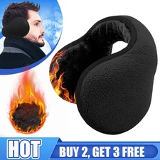Winter Earmuffs Warmer Fleece for Men Women Kids Behind the Head/Neck Earmuffs