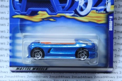 VINTAGE 2000 Hot Wheels blue DEORA II pr5 #243 w/LOOSE surfboards CHINA BASE