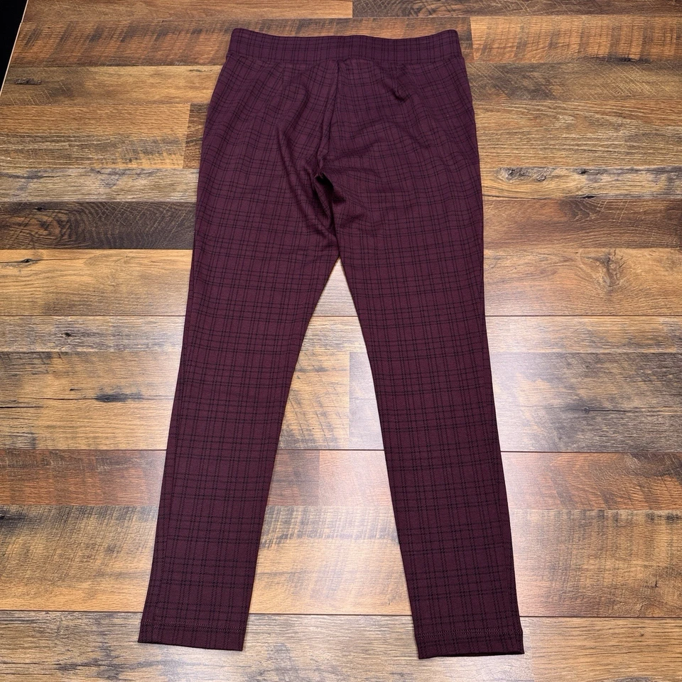 Legging Loft Mujer Mediano Borgoña Cuadros Elástico Nuevo  Foto 3 de 4