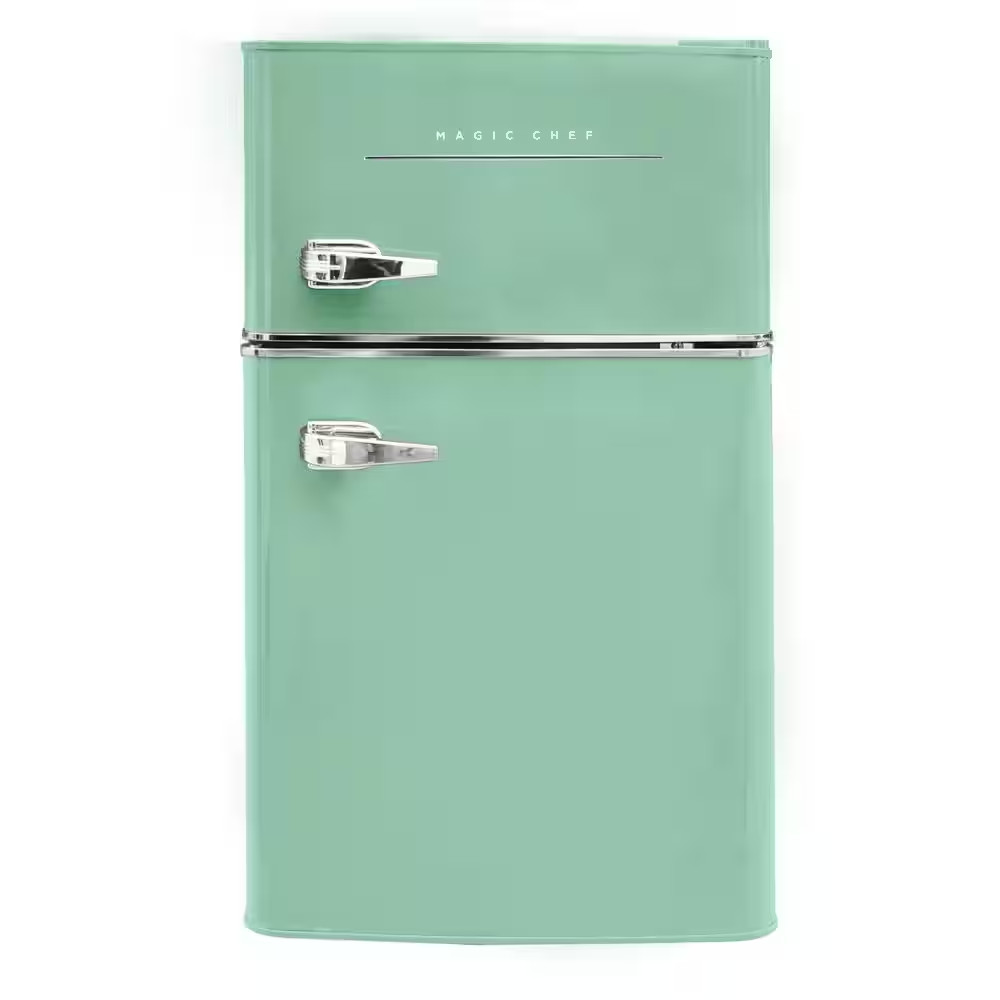 Retro 3.2 Cu. Ft. 2-Door Mini Fridge in Mint Green
