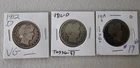 (3) Barber Half-Dollar: 1912-D, 1912-D and 1915-D