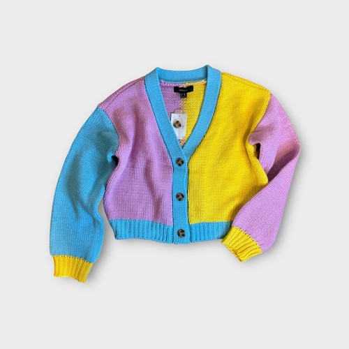 Forever 21 Color Block Button Down Strickpullover - Bild 1 von 5