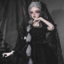 1/4 BJD Doll Face Makeup Full Set Dark Gothic Black Rose Fairytale Girl Gift Toy