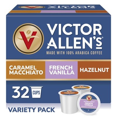 Variety Pack French Vanilla Flavored, Caramel Macchiato, Hazelnut, 32 Count, ...