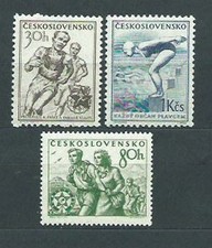Czechoslovakia - Mail 1954 Yvert 765/7 ** Mnh Sports