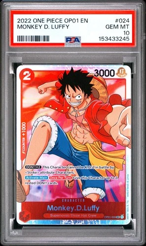 2022 ONE PIECE OP01-ROMANCE DAWN #024 MONKEY D. LUFFY PSA 10