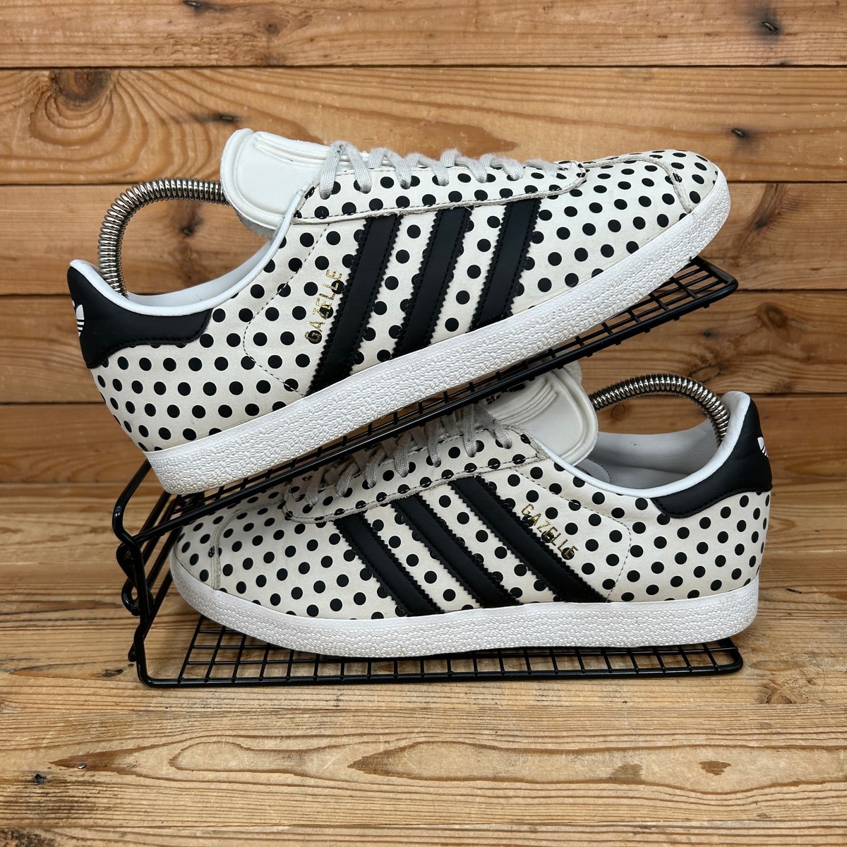 Adidas Trainers Womens Size UK Gazelle Originals The Farm Polka