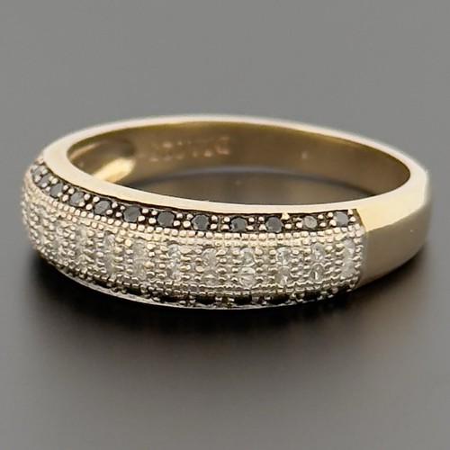 9ct Yellow Gold 0.25ct Diamond Cluster Ring Size P Hallmarked - Picture 6 of 10