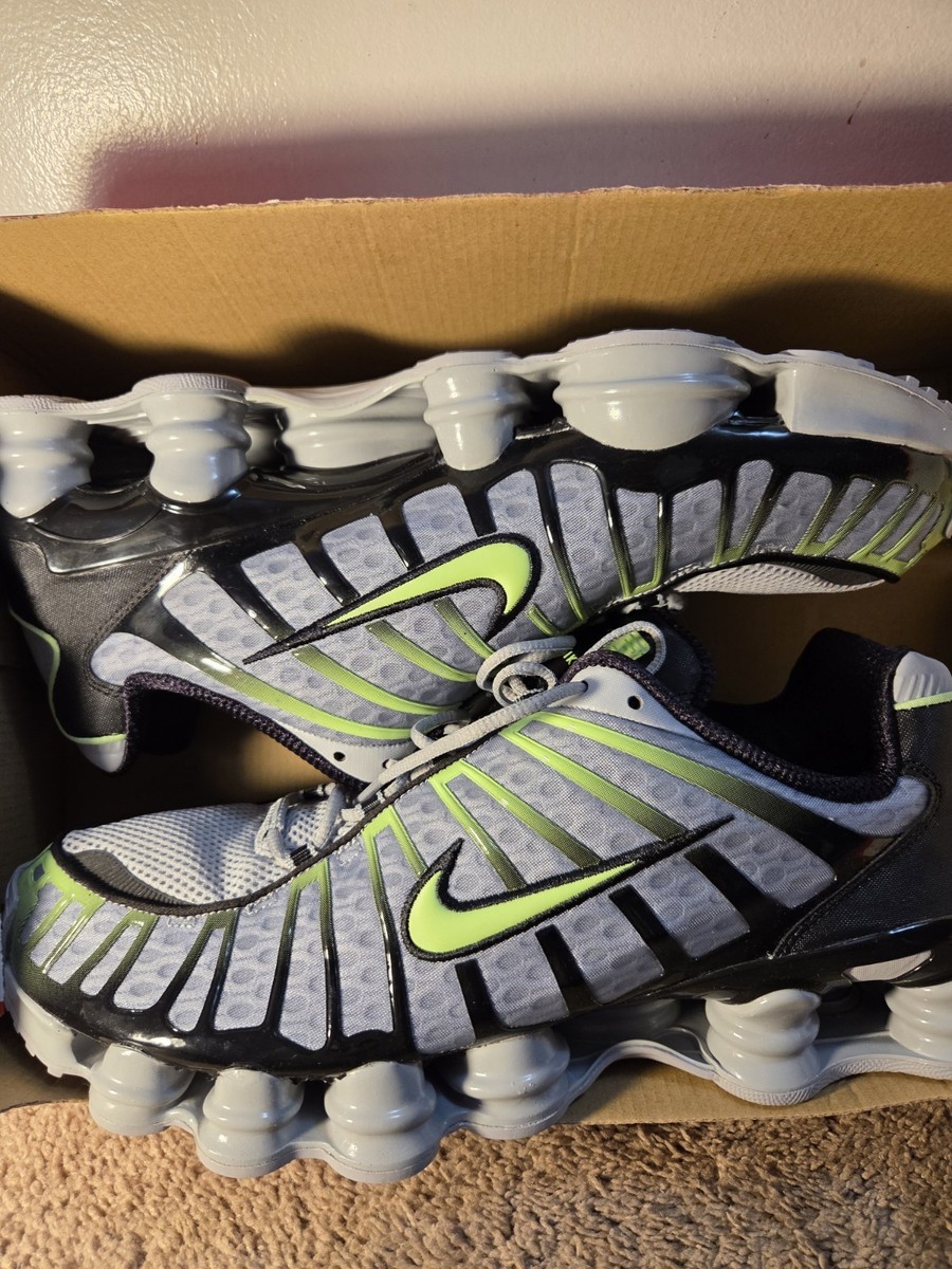 Nike Shox TL Shoes Wolf Grey Lime Blast - AV3595-005 Men Size- 14