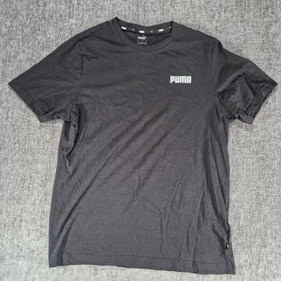 Puma T-Shirt, Herren, Größe L P2P 21 Zoll. Schwarz Massiv 
