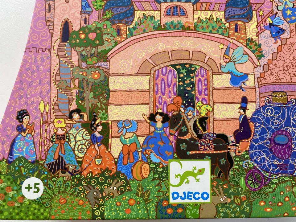 New Djeco Fairy Castle Silhouette Puzzle 54 Pieces 15.7” X 14.5” SEALED NEW - Image 3 of 4