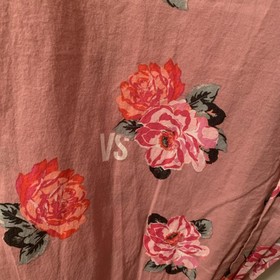 victoria secret pajama set Roses Shimmer thin Cotton Long Pant / Sleeve Large