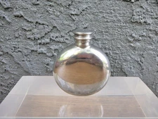 Vintage Small Sheffield English Pewter Hip Flask England Great Britain