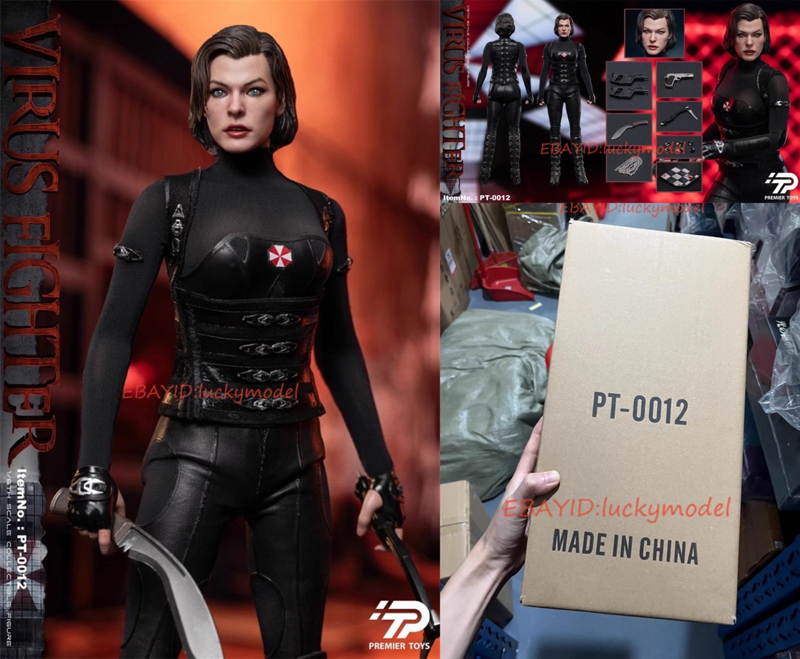 Premier  PT-0012 Virus Fighter Alice 1/6 Female Action Figure INSTOCK