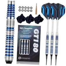 Darts Soft Tip Set - 90% Tungsten Soft Tip Darts Set Professional 18 Blue