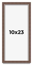 10x23 Shadow Box Frame Brown | 1.125 inches Deep Real Wood Rustic Shadowbox Disp