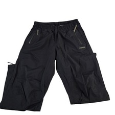 REI Women's Black Nylon Waterproof Outdoor Hiking Pants XL Elastic Waist Zip