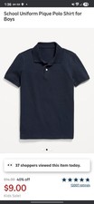 Lot Of 4 - Children's Place Boys' Blue Pique Knit Polo Shirt Size L 10/12