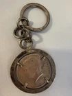 Vtg 1964 John F. Kennedy JFK USA Half Dollar Key Chain - 90% Silver- As Is