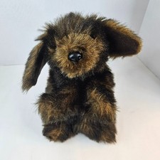 Country Critters Dog Hand Puppet Plush Dark Brown Full Body Stuffed Animal Toy