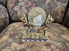 Franklin Mint The Crystal Ball of Bast  w/ crystal Ball enameled Limited Edition