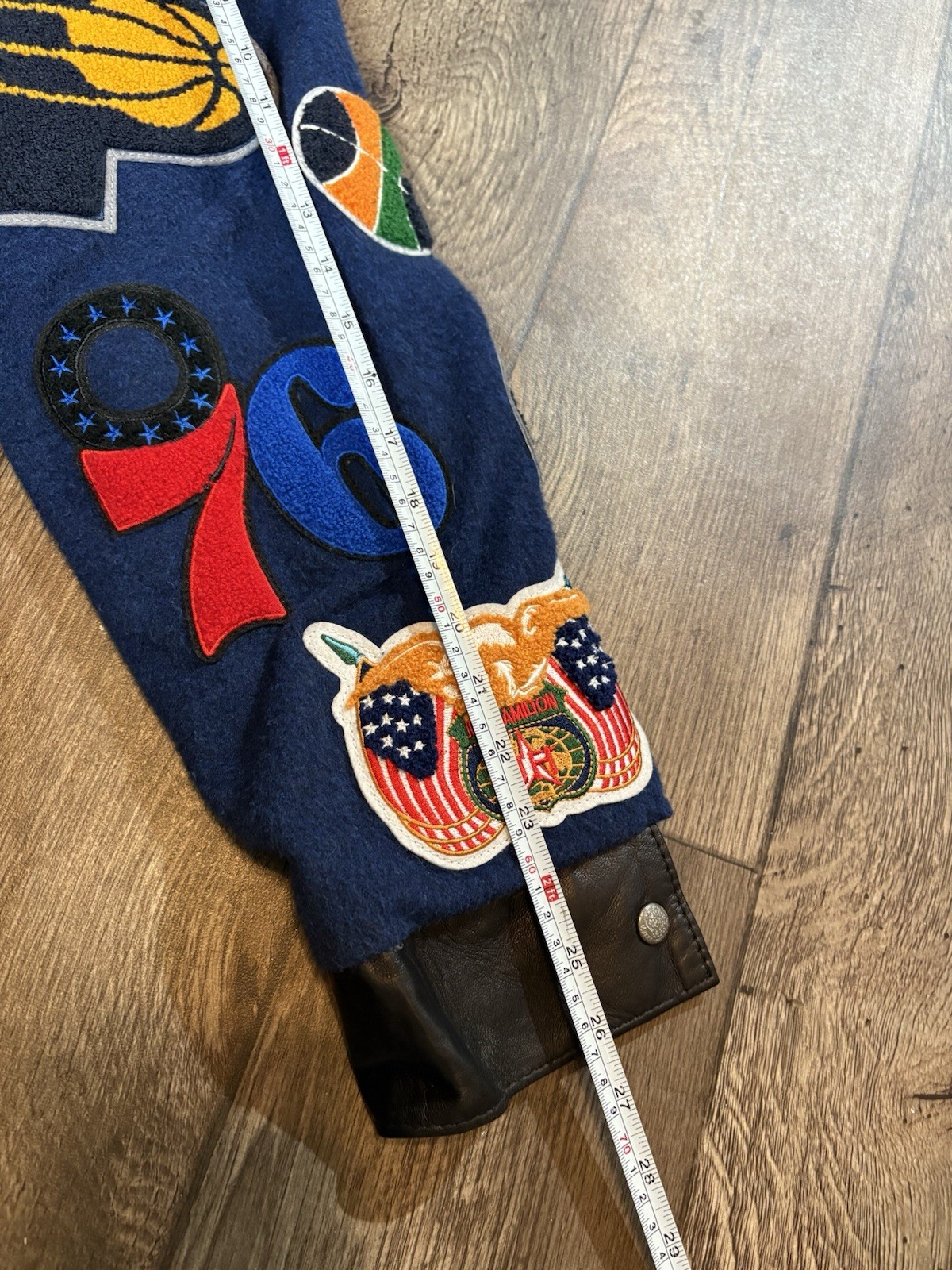 Jeff Hamilton NBA Logo Jacket Wool Men’s Size Large Dark Navy NWT