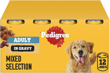 Pedigree Adult Dog Wet Food Can, Mixed Selection Gravy, 12X400G 3.33 per kilo