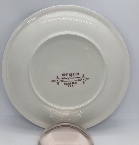 Vintage Vernon Kilns State of New Mexico Land of Enchantment 10 1/2" Diameter - Picture 2 of 10