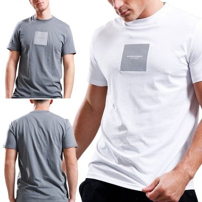 Weekend Offender Herren T-Shirts WOAN reflektierend Rundhals Sommer Baumwolle Gym Tee
