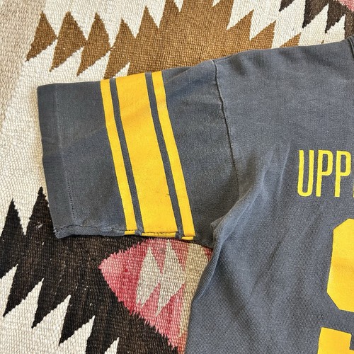 Vintage 1960s Champion Cotton Jersey Tshirt ‘Upper Arlington’ Sz M - Faded Black - Picture 4 of 8