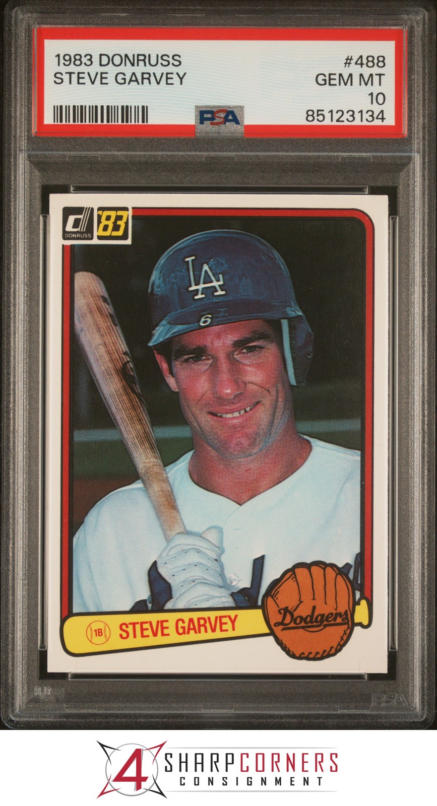 1983 DONRUSS #488 STEVE GARVEY DODGERS PSA 10
