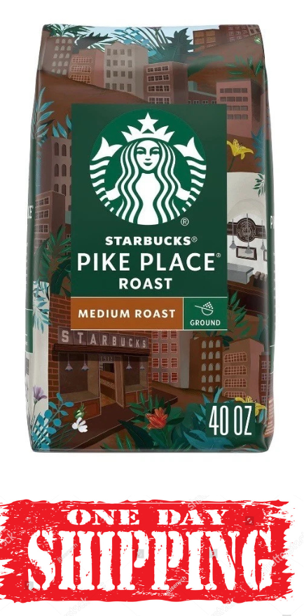 Starbucks Pike Place Medium Roast Ground Coffee, 40 oz. 100% Arabica Beans