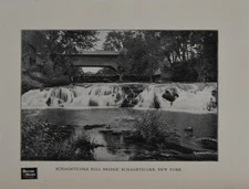 Antique Schaghticoke Bridge New York Art Print 1902 Boston & Maine Rail Road