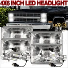 4Pc 4x6" Led Headlights Hi/Lo For Chevrolet C10 C20 C30 K10 K20 1980-1986 Pickup