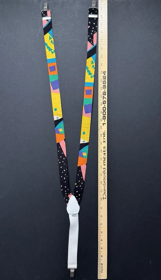 Vintage Levi's Y Back Suspenders ~ Multi colored - Image 3 of 4