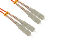 SC-SC Multimode Duplex 50/125 Fiber Patch Cable, 5M - Lifetime Warranty