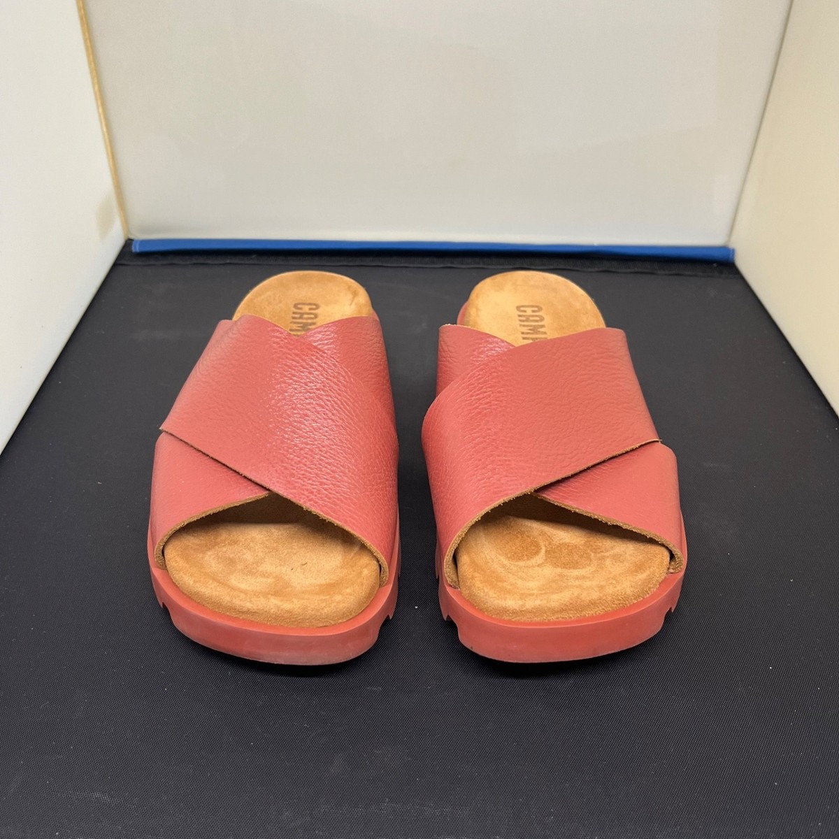 Camper Brutus Sandal Salmon Red Leather Strap Women's US 6/ EU 36