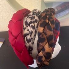 4 Heavy Duty Headbands animal print