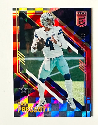 2021 Donruss Elite Dak Prescott RED Checkerboard FOIL Card SP #/399 Cowboys!