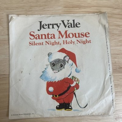 Jerry Vale Vinyl 45 Santa Mouse Silent Night 7'' Columbia Label Picture Sleeve