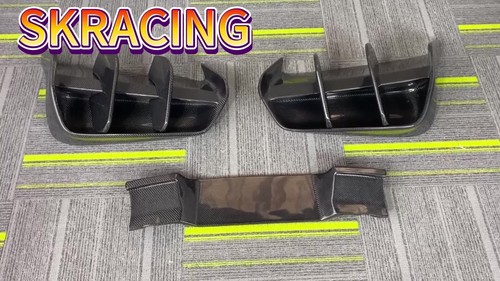 for bmw i8 2014-20 new style bodykit real carbon fiber rear bumper lip diffuser - Video 1 of 1