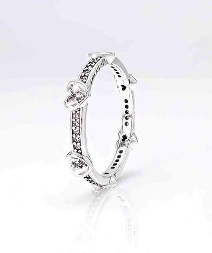 NEW 100% Authentic PANDORA Eternal Love Radiant Sparkling Hearts Ring 192496C01 - Picture 2 of 9