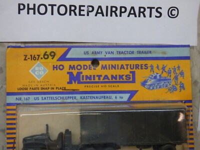 Roco Minitanks WWII GMC Semi 6t Closed Van Cargo Trailer 4.8” Long