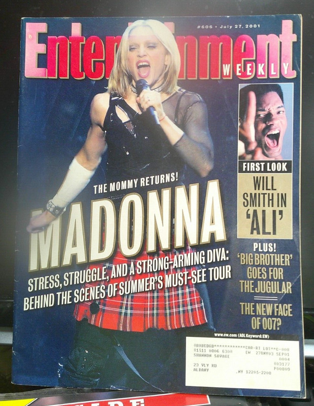 Madonna Entertainment Weekly Magazine #606 July 27, 2001 Will Smith