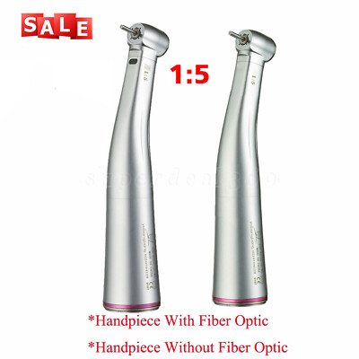 Dental 1:5 Increasing Fiber Optic LED Contra Angle Handpiece NSK Style Inner SA