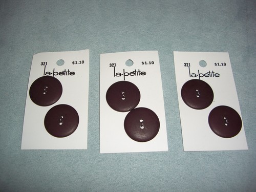 Blumenthal 3 Count ~ La Petite 2 2-Hole Sewing Buttons 1" 25mm New on Cards - Picture 3 of 5